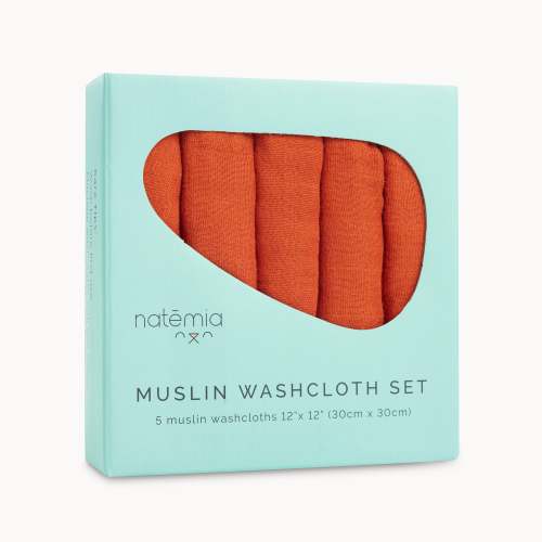 Ultra Soft Muslin Bamboo Washcloths- 5 Pack