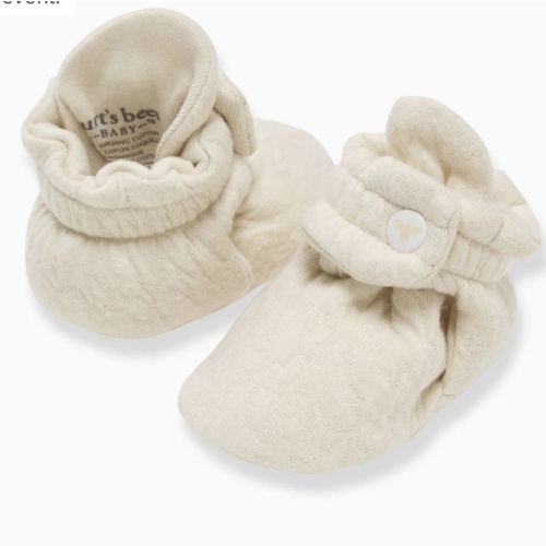 Organic Cotton Quilted Bee Baby Booties - Oat – Burt's Bees Baby