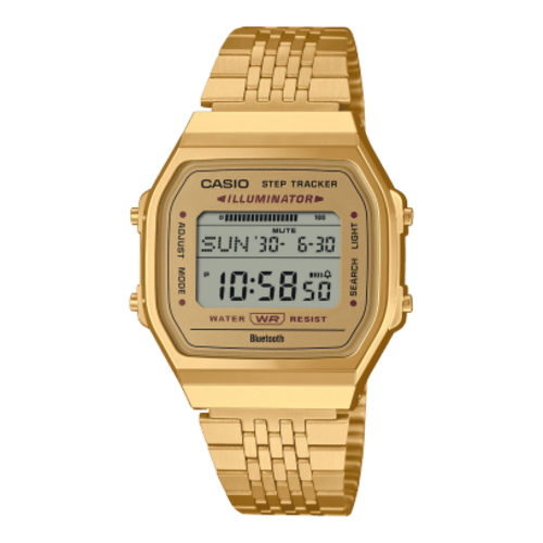 Casio Gold Vintage Watch + Pedometer