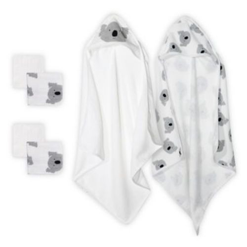 mighty goods™ 6-Piece Koala Towels and Washcloths Set in Grey/White - MULTI - 6 PIECE
