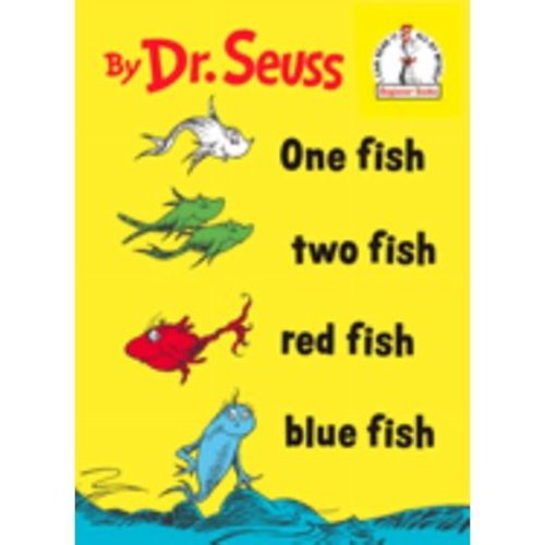 Dr. Seuss's One Fish Two Fish Red Fish Blue Fish - Hardcover, Large Print Edition for Beginner Readers