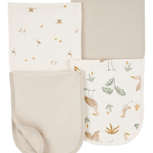Ivory/Brown Baby 4-Pack Burp Cloths | Carter’s Oshkosh Canada
