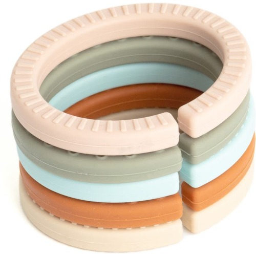 Bella Tunno Set of 5 Happy Links Teething Rings, Multi