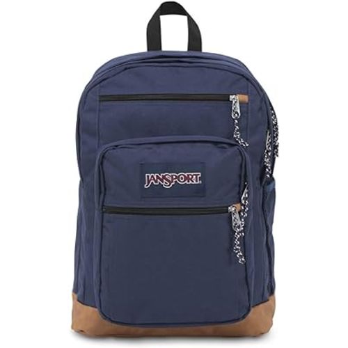 JanSport Cool Backpack, with 15-inch Laptop Sleeve - Large Computer Bag Rucksack with 2 Compartments, Ergonomic Straps, Navy