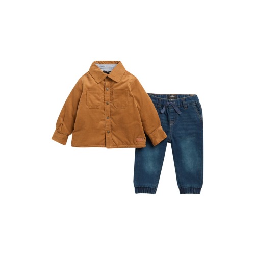 7 For All Mankind Corduroy Shacket & Jeans Set | Nordstromrack