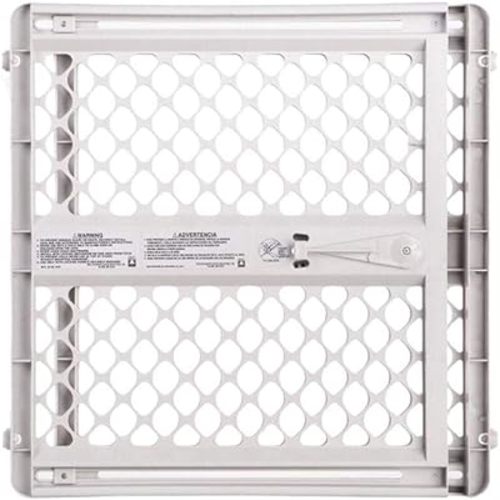 MYPET North States Universal Pet Gate: 26” - 42” Wide Dog Gate. Use as Pressure Mounted Gate or Swinging Door with Included Hardware. Dog Gates for Doorways, 26" Tall, Gray