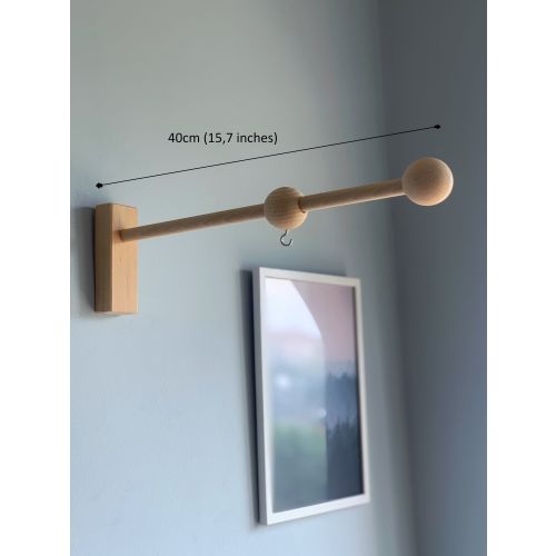 wooden wall arm for baby mobile, baby mobile holder