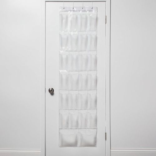 Over-the-door Shoe Organizer Clear - Room Essentials™: Holds 26 Pairs, Hanging Shoe Storage, Eva Frame, 70" Height