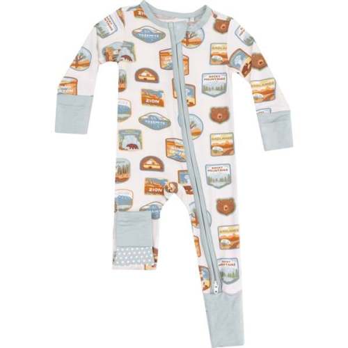 2 Way Zipper Romper, National Park Patches - Angel Dear | Maisonette