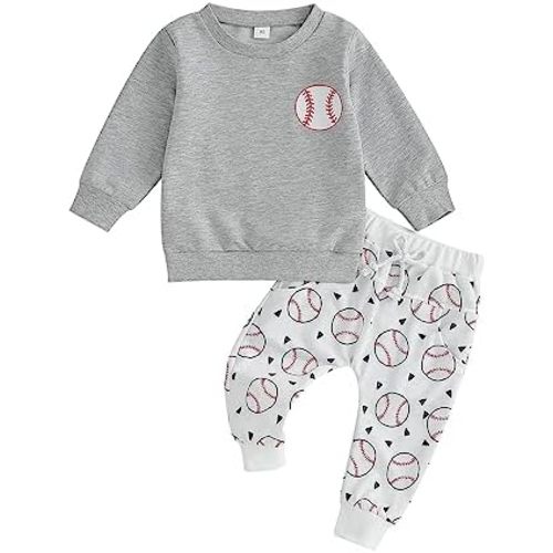 Ledy Champswiin Toddler Baby Boy Clothes Set Fall Winter Sweat Suit Outfit Cute Sweatshirt & Long Pant Sets