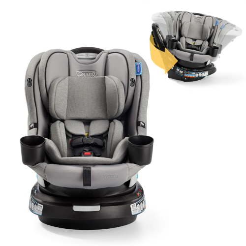 Graco EasyTurn 360 2-in-1 Convertible Car Seat, Solae, Grey