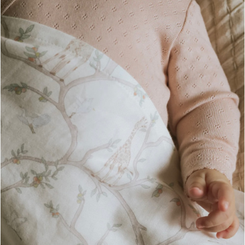 Animal Parade Swaddle - Ivory | Gooselings