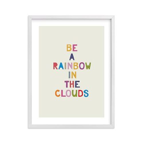 Minted® Rainbow in a Cloud Wall Art By Hanna Mac; 18x24, White