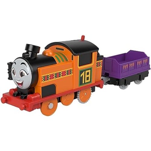 Thomas & Friends Motorized Toy Train Nia Battery-Powered Engine with Cargo for Pretend Play Preschool Kids Ages 3+ Years