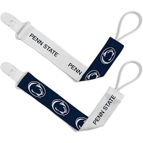BabyFanatic Pacifier Clip 2-Pack - NCAA Penn State Nittany Lions - Officially Licensed Baby Apparel