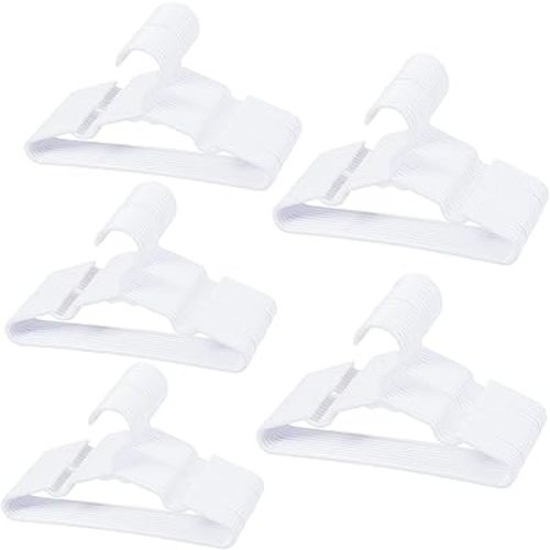 100 pcs White Baby Nursery Closet Hangers,Non-Slip Laundry Infant Pant Hanger for Newborn Clothes,Ultra-Thin Child Coat Hanger for Girl Boy Toddler Kid
