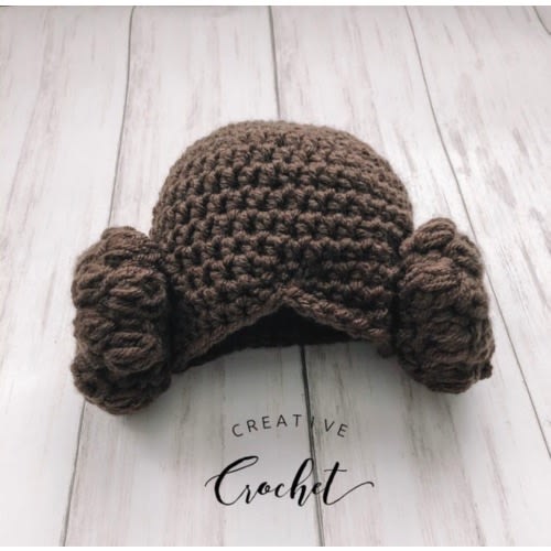 Princess Leia Inspired Baby Hat | Star Wars | Baby Girl Costume | Photo Prop | Baby Shower Gift | Baby