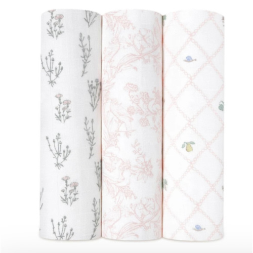 French Floral Silky Soft Swaddle 3 Pack | aden + anais
