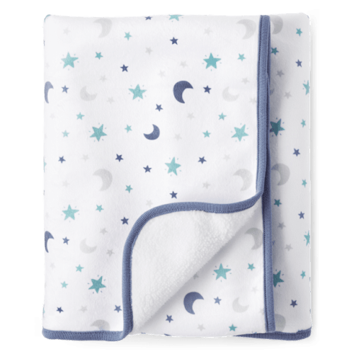 Baby Boys Moon Cozy Blanket - White