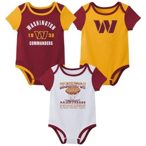 NFL Washington Commanders White Newest Fan 3pk Bodysuit - 3-6M