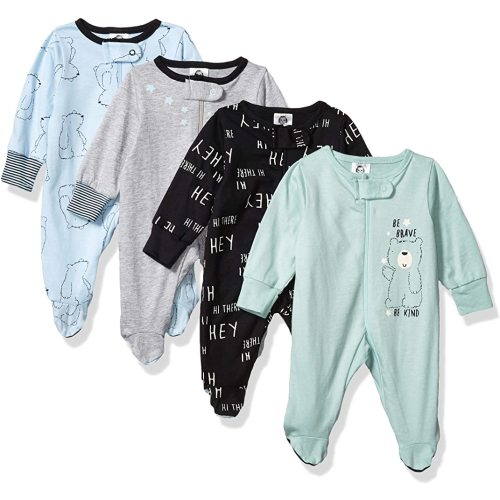 Gerber baby-boys 4 Pack Sleep 'N Play Footie