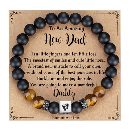 TONY & SANDY First Father's Day Gifts for New Dad, First Time Dad Gifts, New Father to be, Daddy to be Bracelet Birthday Easter Stocking Stuffers for New Daddy