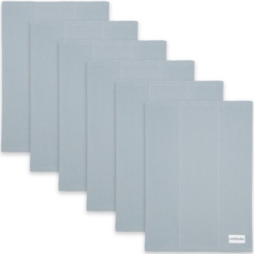 Burp Cloths 100% Cotton Washcloths for Boys and Girls by Comfy Cubs, Color: Pacific blue, Size: pack of 6