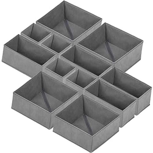 Underwear Drawer Organizer For Clothes Foldable Fabric Closet Organizers and Storage Dresser Drawer Dividers Makeup Bathroom Organize Underwear Socks Bras Ties