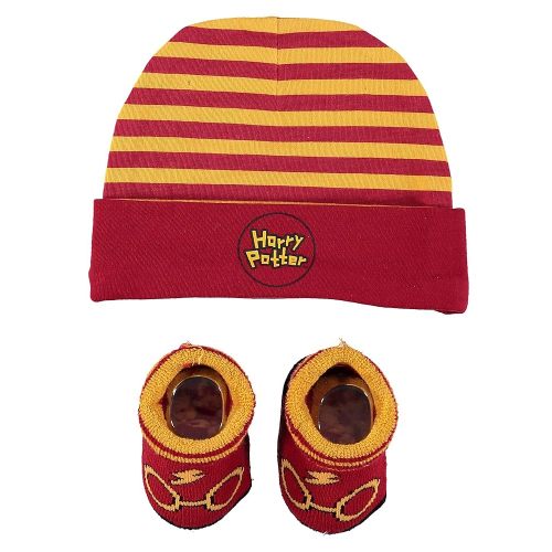 Harry Potter Baby Hat and Bootie Sock Gift Set, Newborn Accessories 0-12 Months