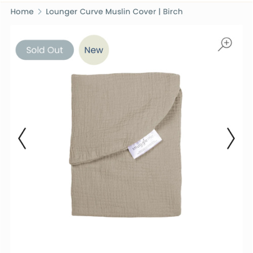 Lounger Curve Muslin Cover | Birch