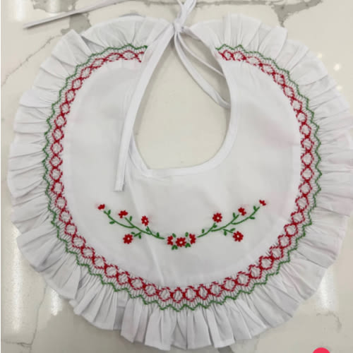 Christmas Flower Bib | Posh Tots Children's Boutique