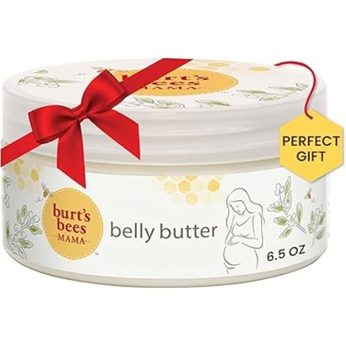 Burt's Bees Mama Belly Butter Stretch Mark Cream, 6.5 Oz | Christmas Gifts, for Pregnancy Massages Body, Reduces Scar Appearance, Prenatal & Postnatal Skin Care