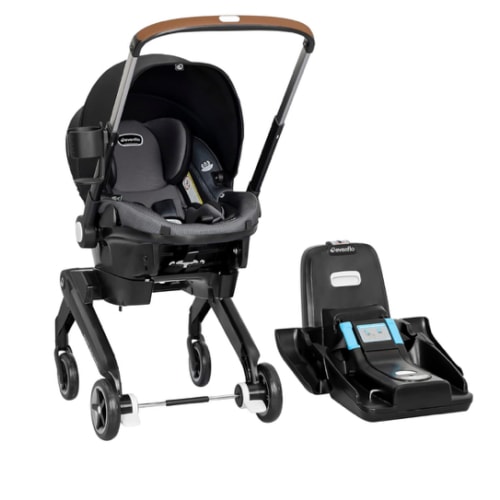 Shyft DualRide with Carryall Storage Infant Car Seat and Stroller Combo (Boone Gray)