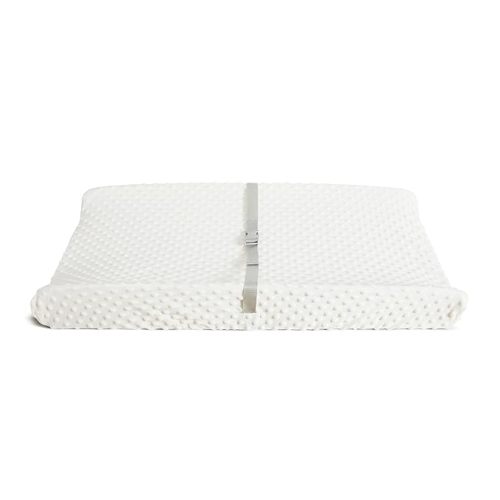 Munchkin Secure Grip Baby Diaper Changing Pad with Cover for Dresser, Waterproof and Wipeable, Contoured, Standard Size (16" x 31"), White