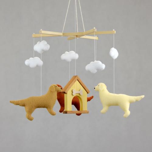 Handmade Dog Nursery Mobile: Labrador & Golden Retriever Decor