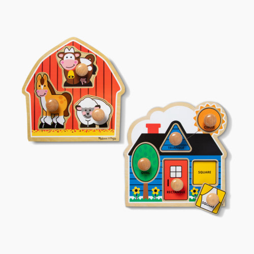 Melissa & Doug Jumbo Knob Puzzle Bundle #1