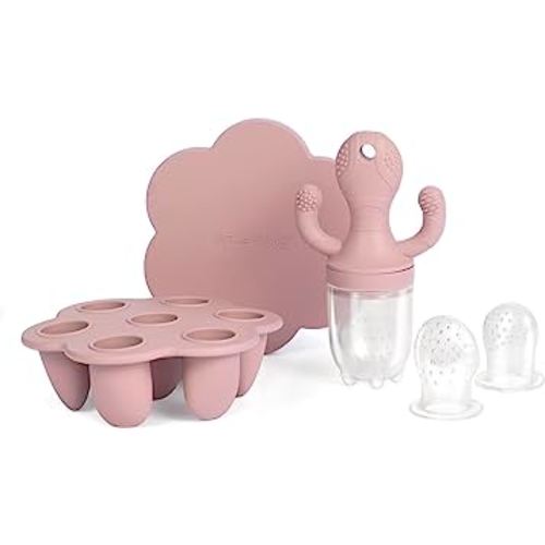 Little Twig Silicone Feeder Teether Rose