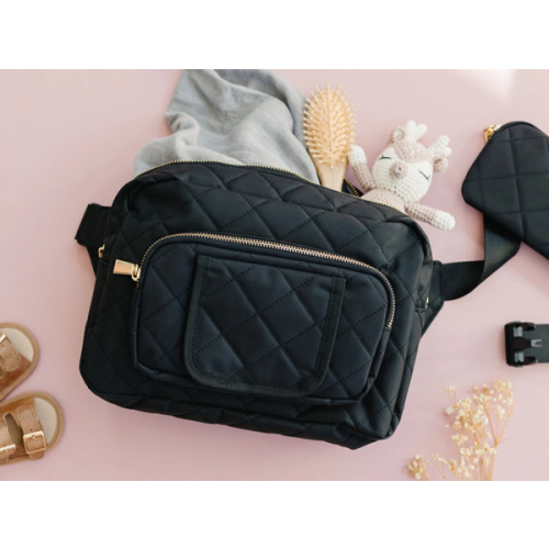Black Diaper Bag | Jetsetter Mini Stylish & Functional | Lion & Light
