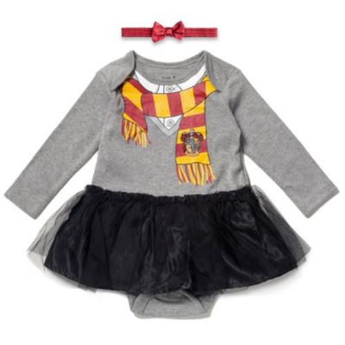 Harry Potter DC Comics Hermione Newborn Baby Girls Long Sleeve Costume Dress & Headband Set 3-6 Months