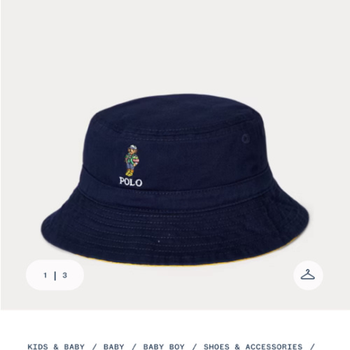 Polo Bear Reversible Twill Bucket Hat