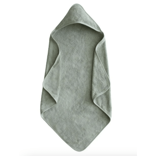 Organic Cotton Baby Hooded Towel in Moss Colour