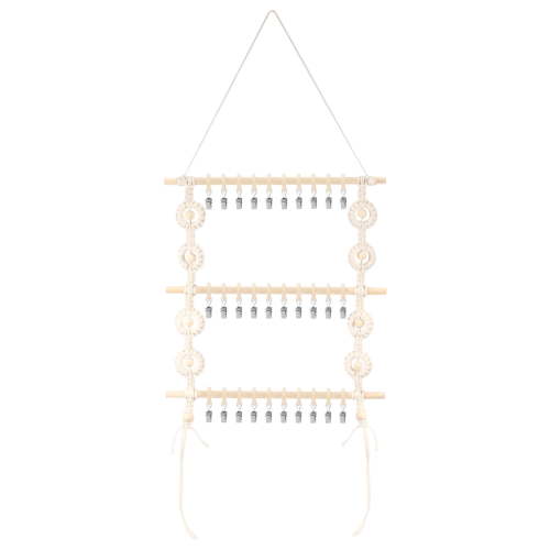 Bow Organizer for Girls Wall Hanging Hair Bow Holder Elegant Bow Hanger Organizer Large Capacity Baby Bow Organizer with 30 Hooks Practical Bow Holder for Hair Bows Hair Accessory