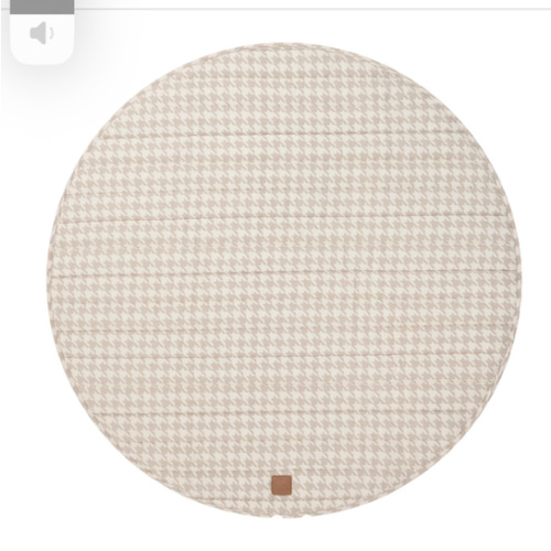 Houndstooth Linen Baby Play Mat