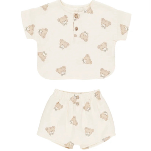 WOVEN BOXY TOP + SHORT SET || TEDDY | Magpies Paducah