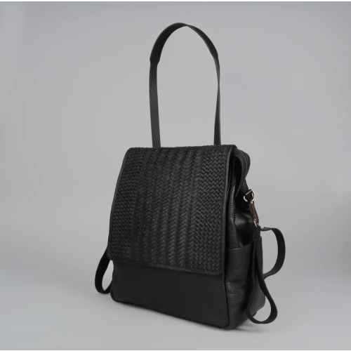 Donna Weaved Leather Diaper Bag