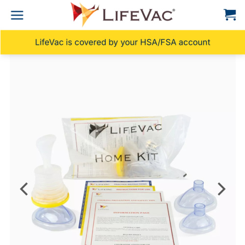 LifeVac Home Kit - Toddler and Adult Choking Rescue Device