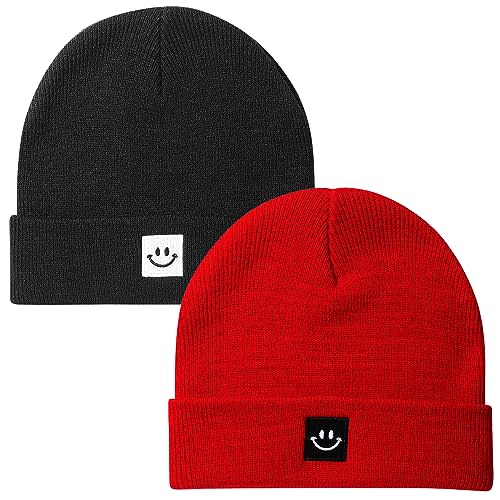 Paladoo 2Pack Baby Beanie Knit Toddler Hat for Girls Boys 0-8 Years