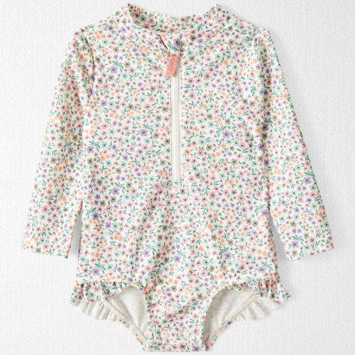 Floral Baby Girl Recycled Ruffle Swimsuit | Carter’s Oshkosh Canada