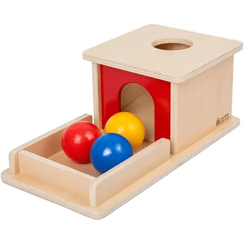 Adena Montessori Wooden Toy for 6-12 Month Baby 3 Balls,Sorting and Stacking Colorful Learning Education Toy for Toddler Kid 1-2 Year Old, Preschool Girl and Boy Gift(Full Size Typical)