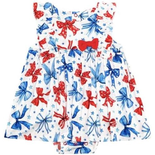 Baby Girl Bodysuit Soft Romper Ruffle Dress, Newborn Sleeveless Clothes Jumpsuit, Viscose Made from Bamboo